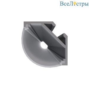 Профиль угловой накладной Apeyron ширина ленты до 10мм (рассеиватель, заглушки - 2шт) 08-08