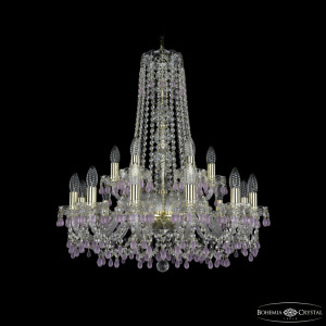 Подвесная люстра Bohemia Ivele Crystal 1410/12+6/240/h-74 G V7010