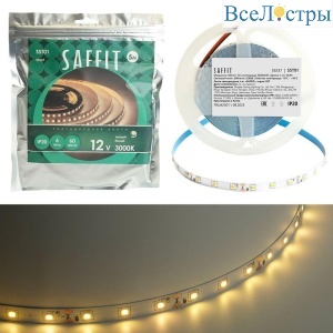 Светодиодная лента Saffit 6W/m 60LED/m 2835SMD теплый белый 5М SST01 55237