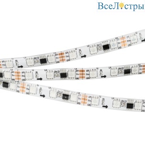 Светодиодная лента Arlight герметичная SPI-SE-B60-10mm 12V RGB-PX3 (14.4 W/m, IP65, 5060, 5m) 026366(2)