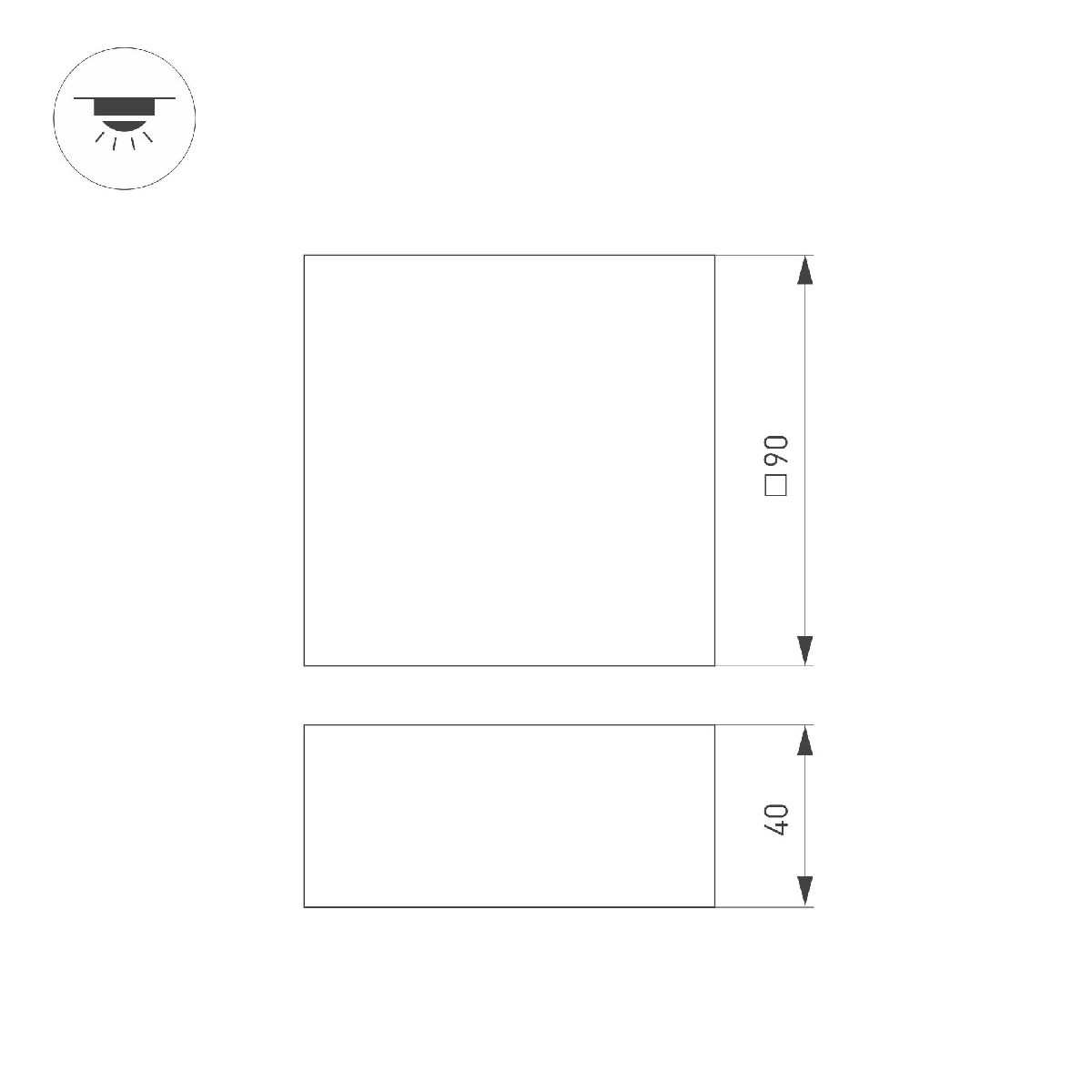 встраиваемый светильник arlight dl-grigliato-s90x90-12w day4000 047678