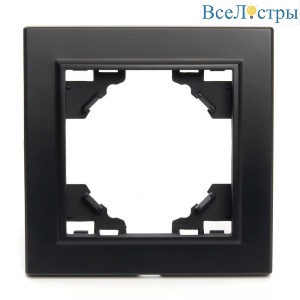 Рамка 1-постовая Stekker Эрна черный PFR00-9001-03 39625