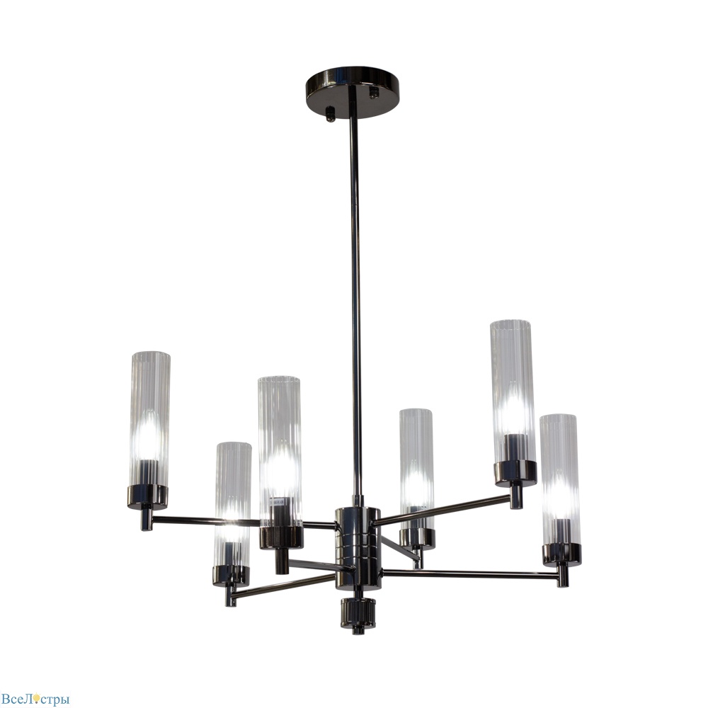 люстра на штанге am group indigo sp6 pearl black