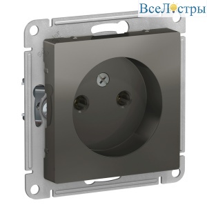 Розетка б/з, 16А Systeme Electric AtlasDesign Сталь ATN000941