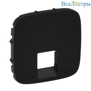 Лицевая панель Legrand Valena Allure розетки телефонной RJ-11/Ethernet RJ-45 антрацит 755418