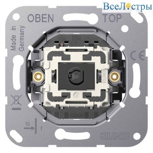 Механизм серии LS1912 одноклавишный, перекрестный, крепление винтами, без монтажных лапок Jung K507EU