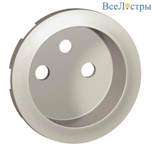 Лицевая панель Legrand Celiane розетки 2К+З французского стандарта титановая 068412