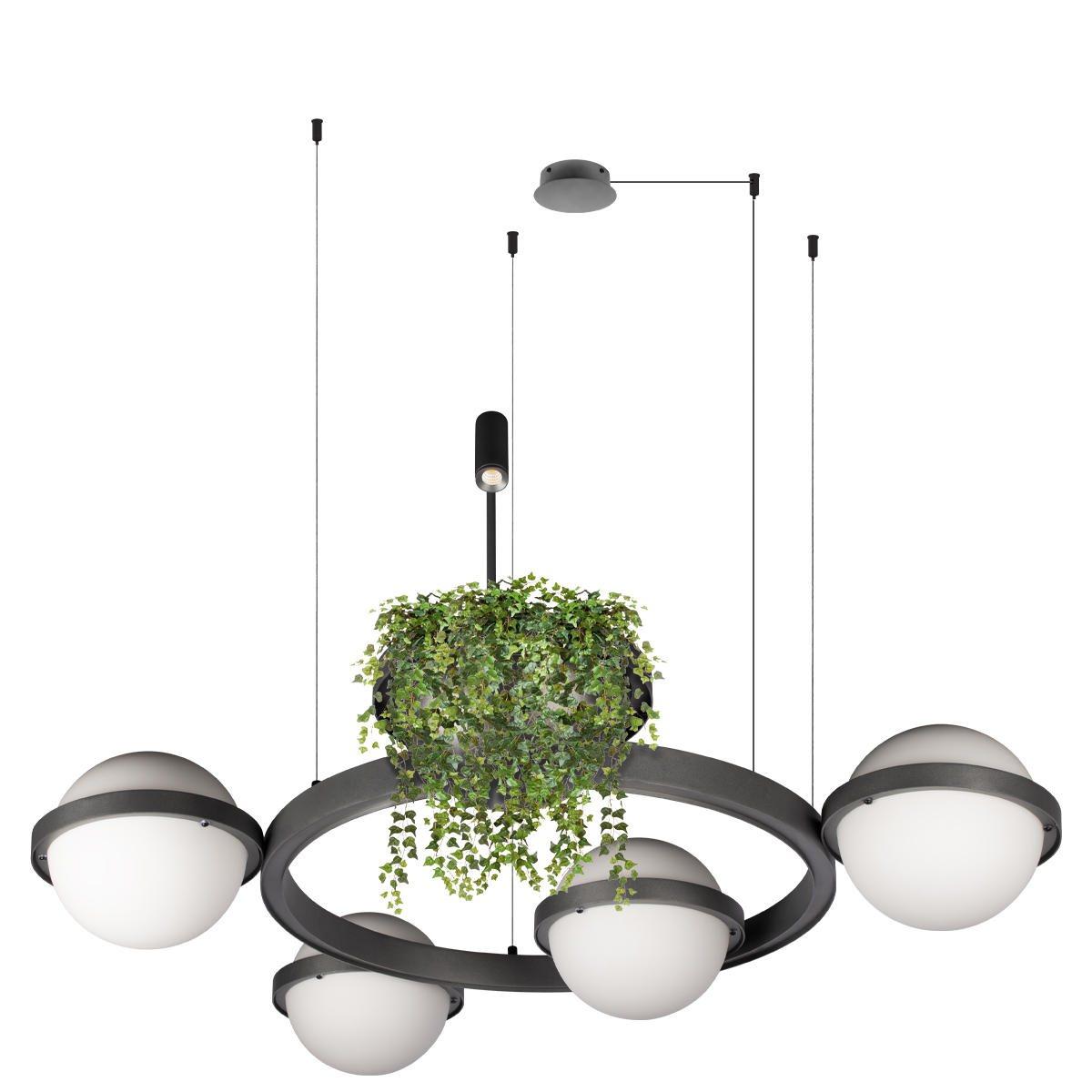 подвесной светодиодный светильник loft it jardin 10121/4 dark grey