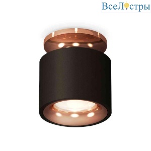 Комплект накладного светильника Ambrella light Techno Spot XS7511141 SBK/PPG черный песок/золото розовое полированное (N7930, C7511, N7015)