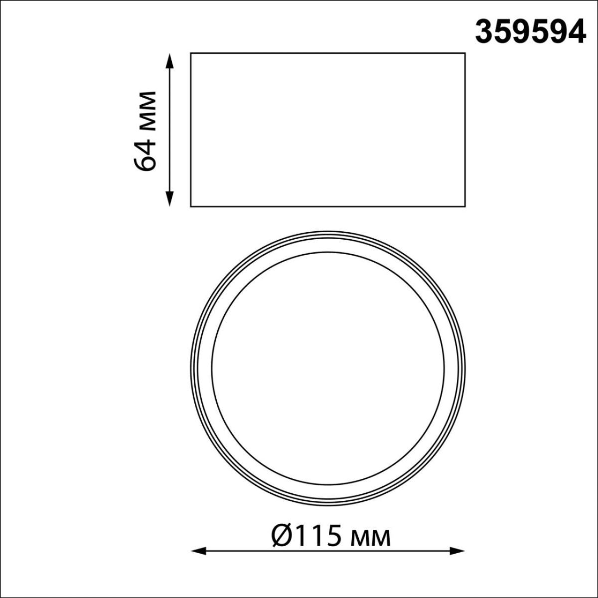 накладной светильник novotech over orbis 359594