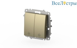 Переключатель двухклавишный ELBI Zena Vega 609-011400-211