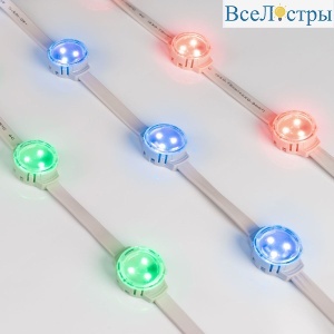 Модуль управляемый Arlight SOLEX-SPI-3535-3-12V RGB 120deg (D30x16mm, 0.75W, IP67) 029240