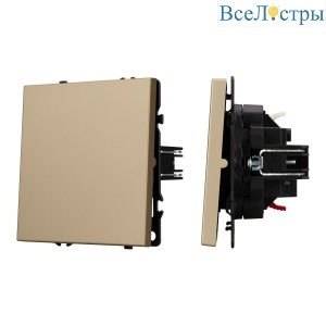 Механизм выключателя одноклавишный проходной Arlight SWT-NOBE-MKP1-SFPL-GD (230V, 10A) 054247