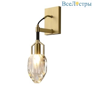 Настенный светильник DeLight Collection Wall lamp 8960-1W brass/clear