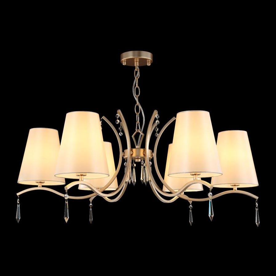 подвесная люстра crystal lux renata sp6 gold