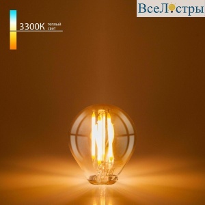 Лампа светодиодная филаментная Elektrostandard E14 8W 3300K прозрачная BLE1445 a060523