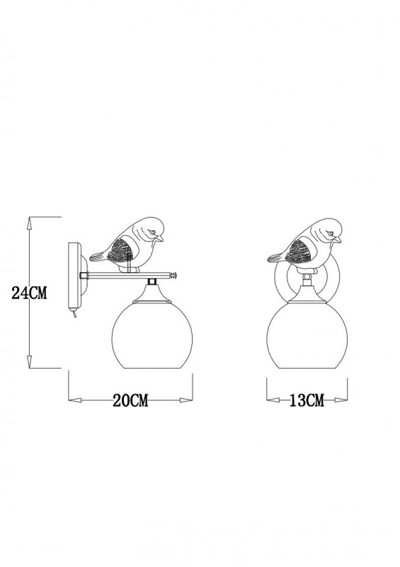 бра arte lamp a2150ap-1wg