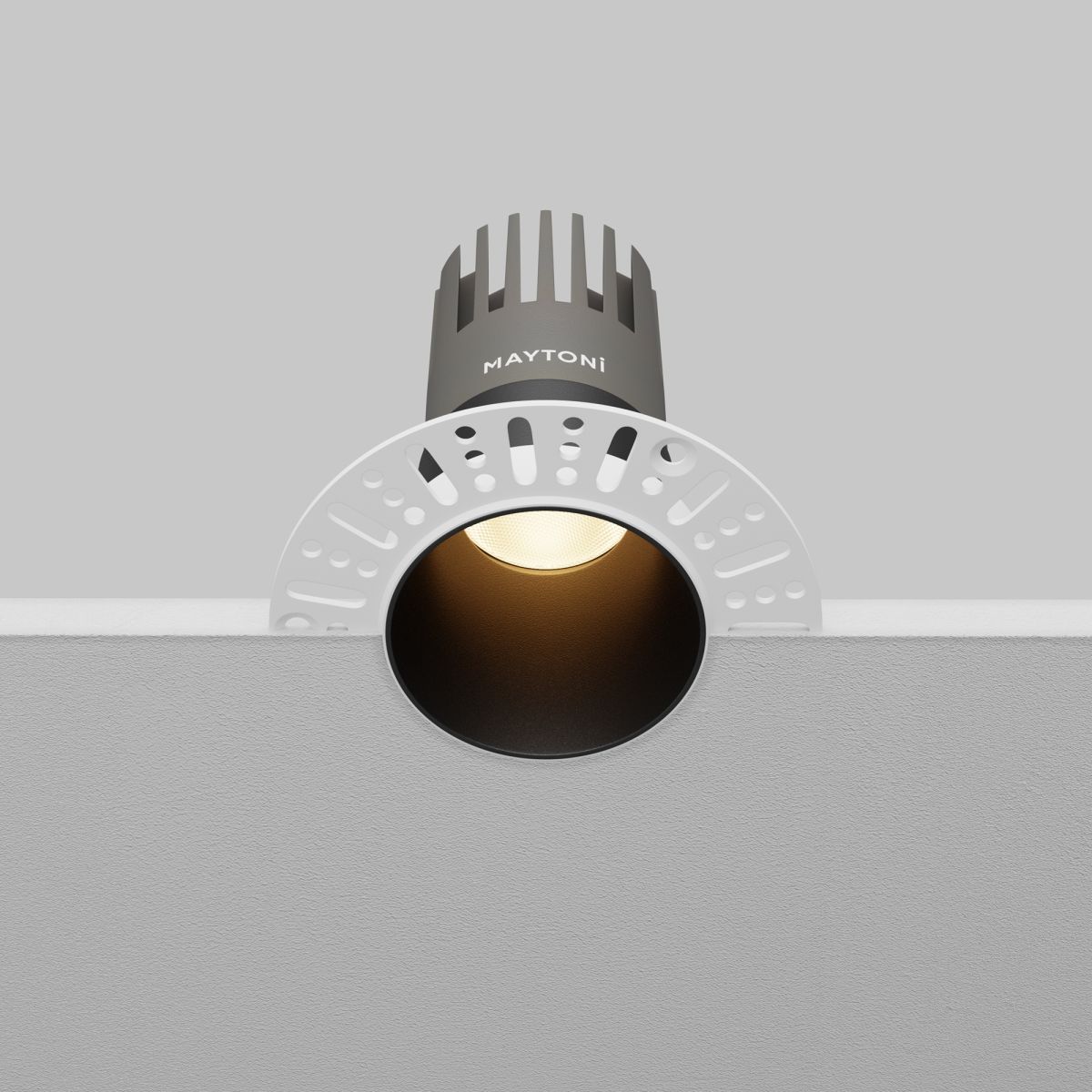 встраиваемый светильник maytoni technical dip dl120-10w-3k-trs-b