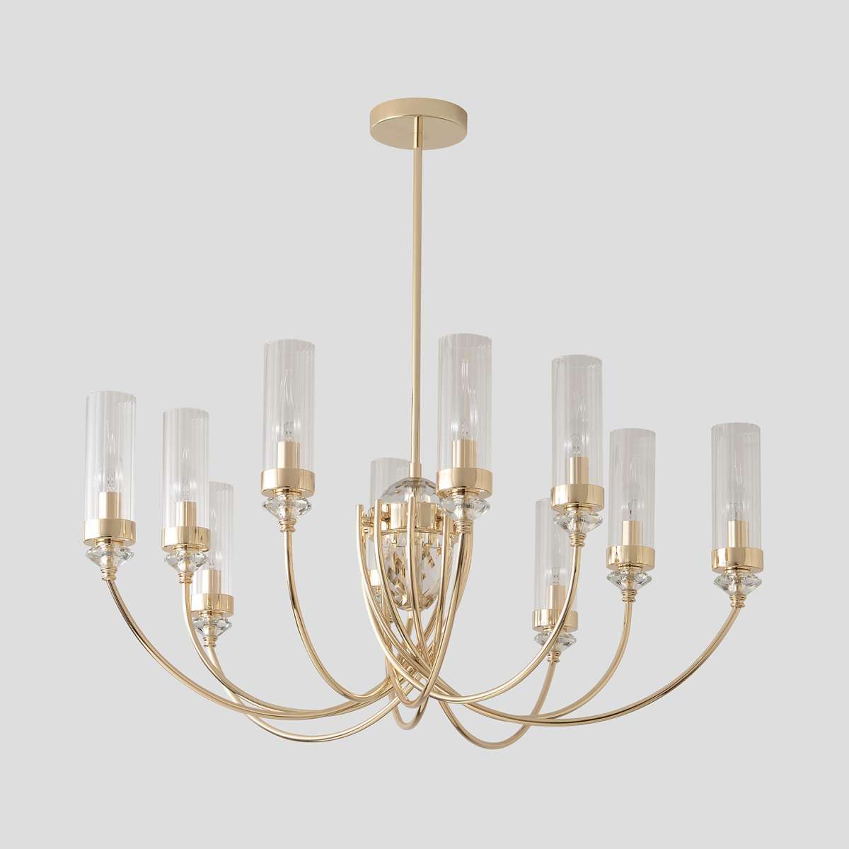 люстра на штанге crystal lux secret sp10 gold