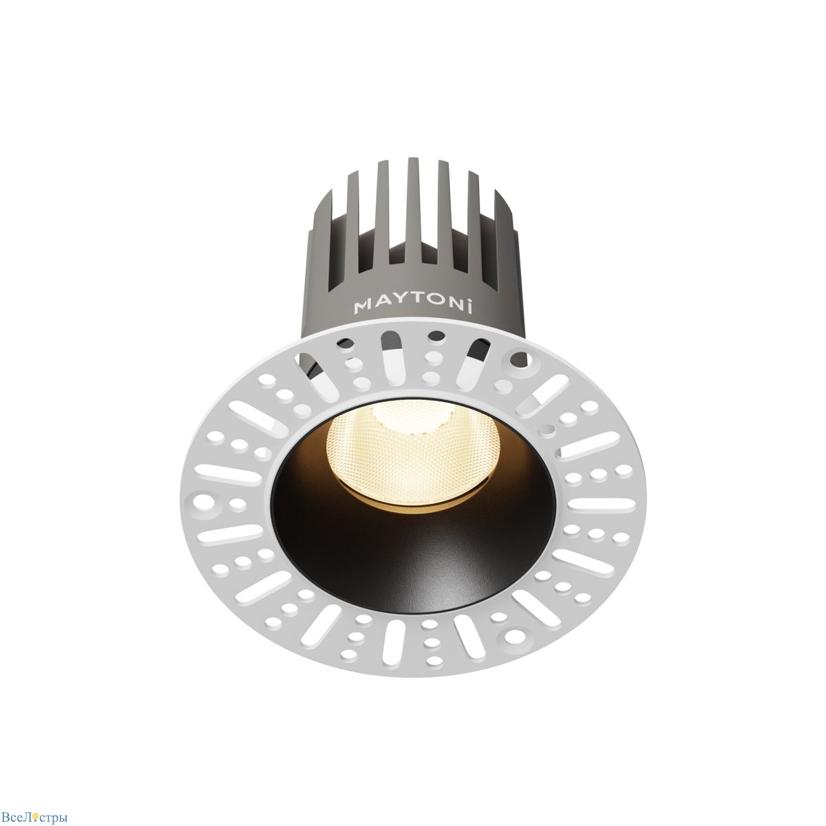 встраиваемый светильник maytoni technical dip dl121-15w-3k-trs-b