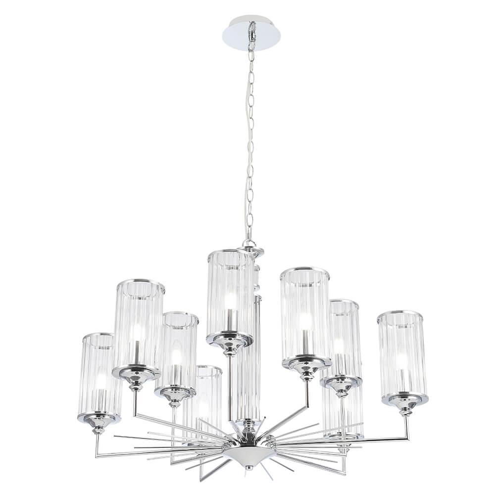 подвесная люстра crystal lux gloria sp9 chrome