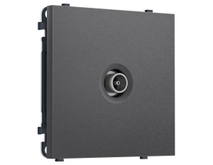 Комплект механизма TV розетки оконечной SIGMA Антрацит серый 50-870 MHz 1dB QUANT PRO Ambrella Volt MS663010 (SP6630, PR202)