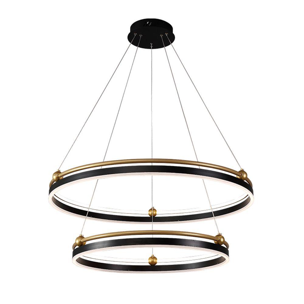 подвесной светодиодный светильник crystal lux fernando sp123w led black/gold