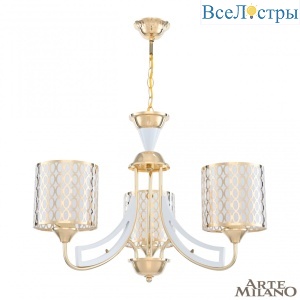 Подвесная люстра Arte Milano Florentia-3387 303387/3 Wh/Gd