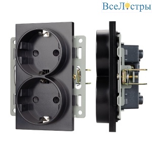 Механизм электрической розетки Arlight SCT-MEUD-PL-BK (250V, 16A) 043765