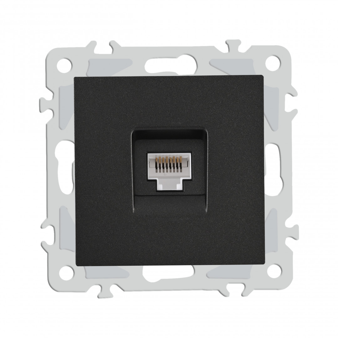 розетка rj45 arte milano 206.45-1.black