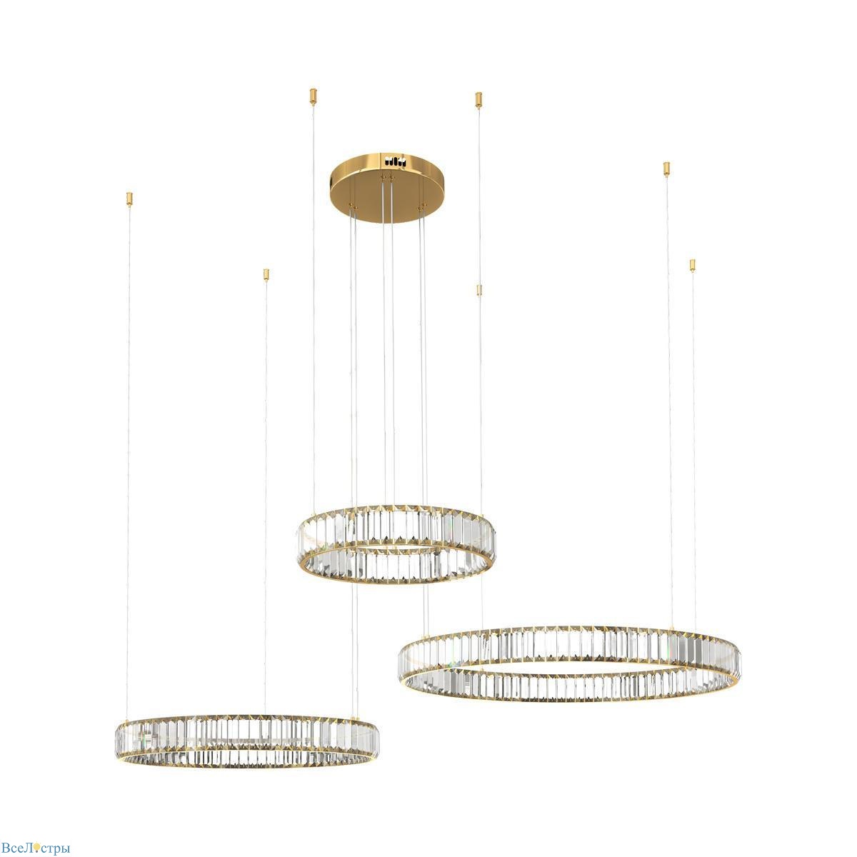 подвесной светодиодный светильник loft it crystal ring 10135/3 gold