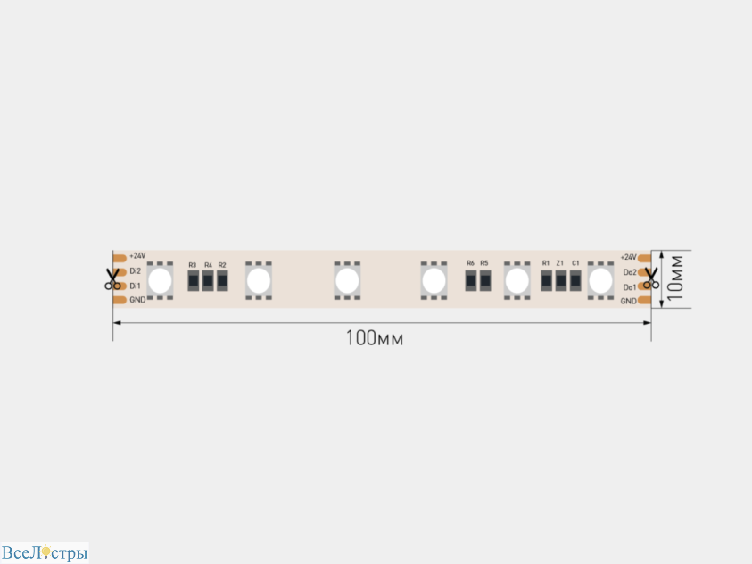 светодиодная лента swg pro swg5pt60-24-14.4-ws2811rgb 032669
