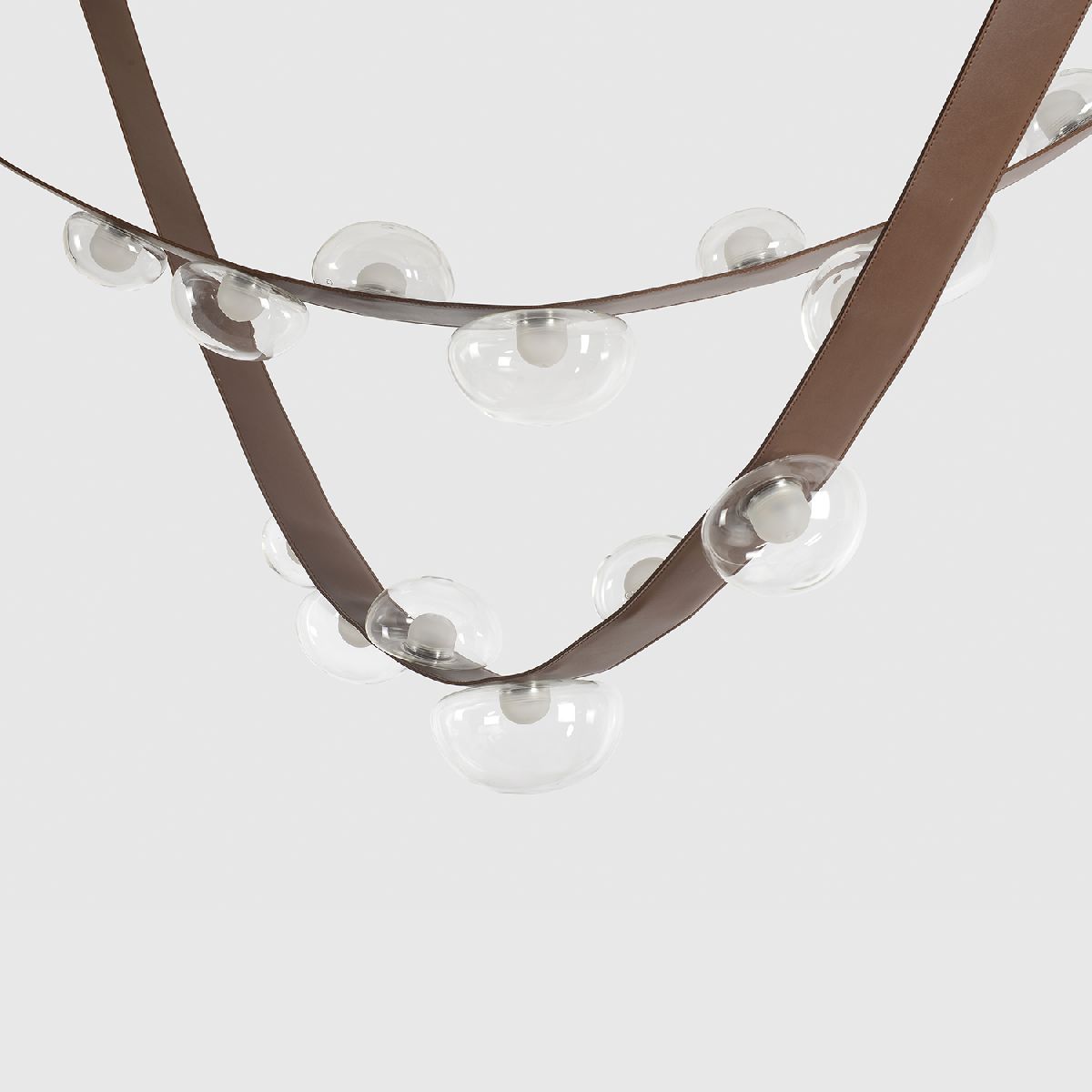подвесная люстра crystal lux bosque sp7 l3000 brown/transparent