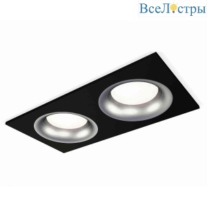 Комплект встраиваемого светильника Ambrella light Techno Spot XC7636004 SBK/MCH черный песок/хром матовый (C7636, N7013)