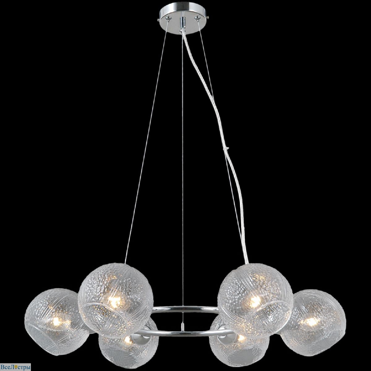 подвесная люстра illumico il0728-6psq-24 cr aries