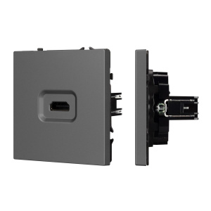 Розетка HDMI софт-тач серый базальт Arlight SCT-MHD1-SFPL-GR 061844(1)