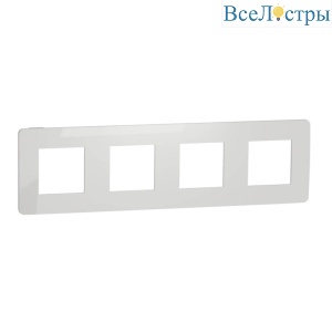 Рамка 4-постовая Schneider Electric Unica New NU280818