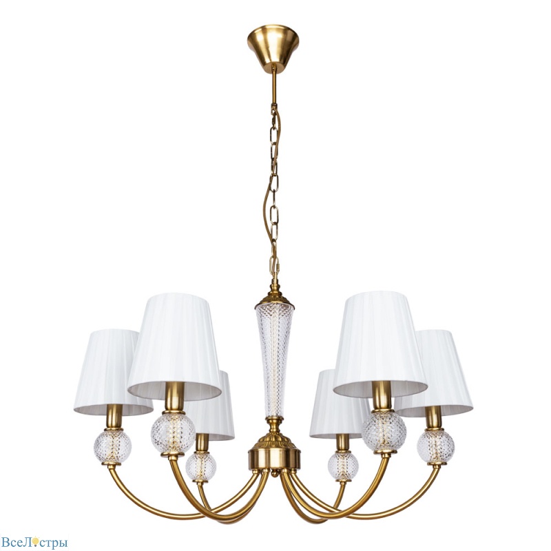 подвесная люстра arte lamp gracie a7301lm-6pb