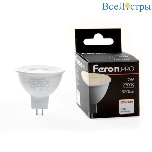 Лампа светодиодная Feron G5.3 7W 2700K матовая LB-1607 38185