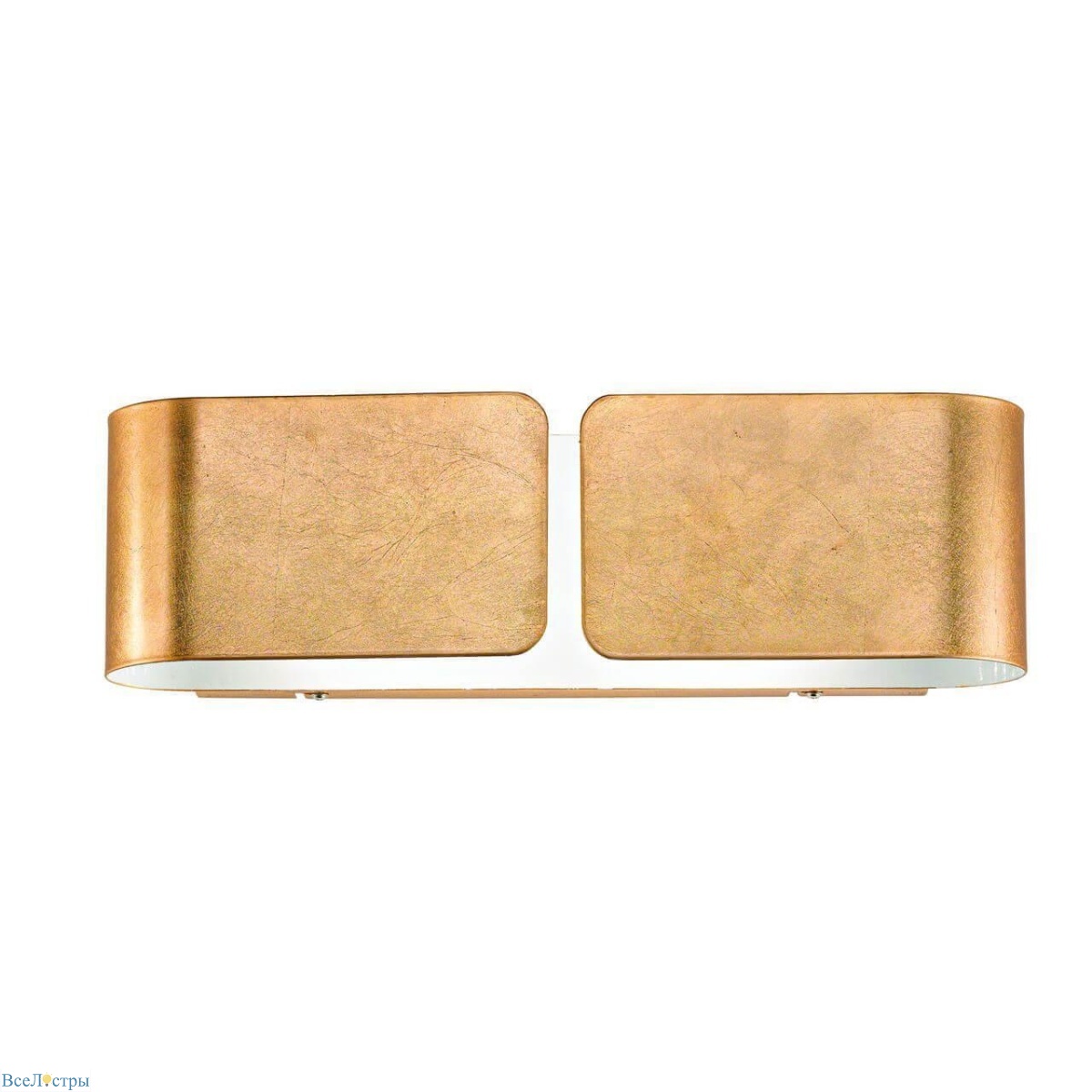 настенный светильник ideal lux clip ap2 small oro 088266