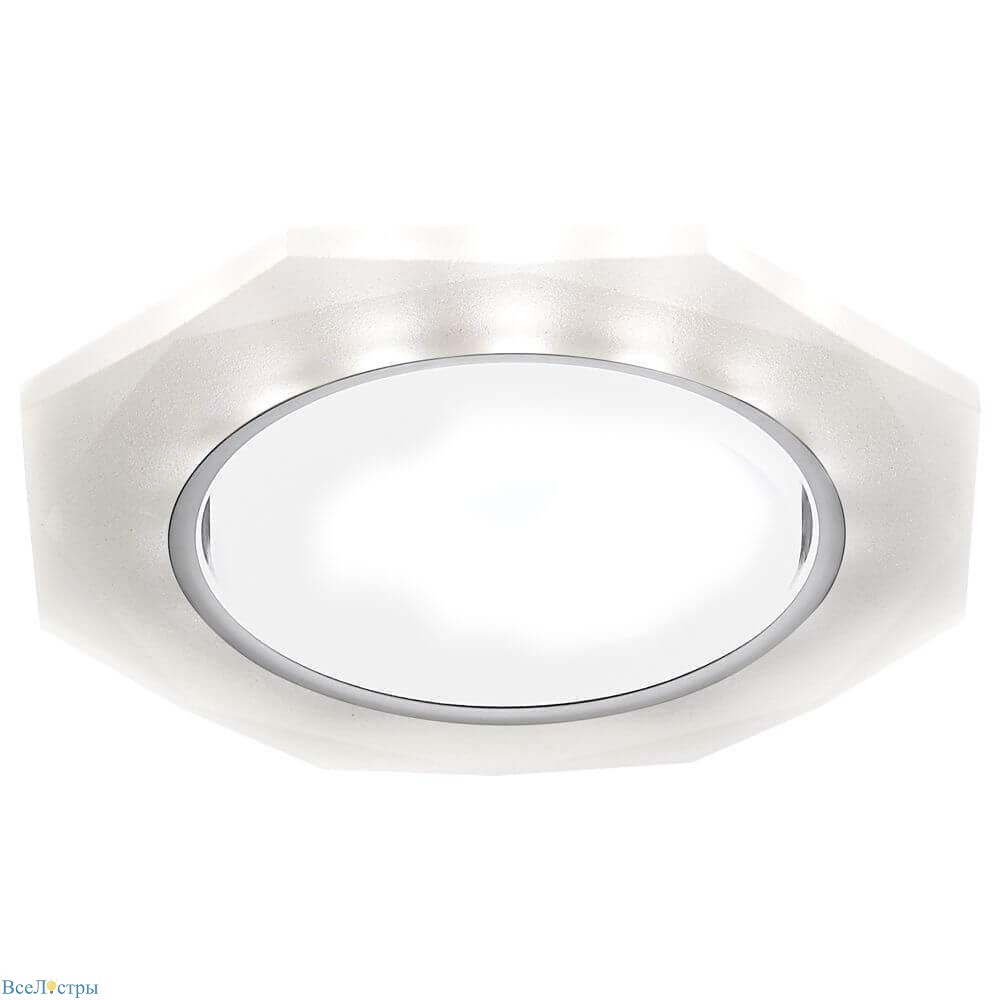 встраиваемый светильник ambrella light gx53 led g216 ch/wh