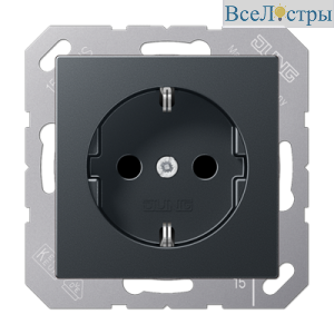 Розетка 2K+З со шторками Jung A1520BFKIANM