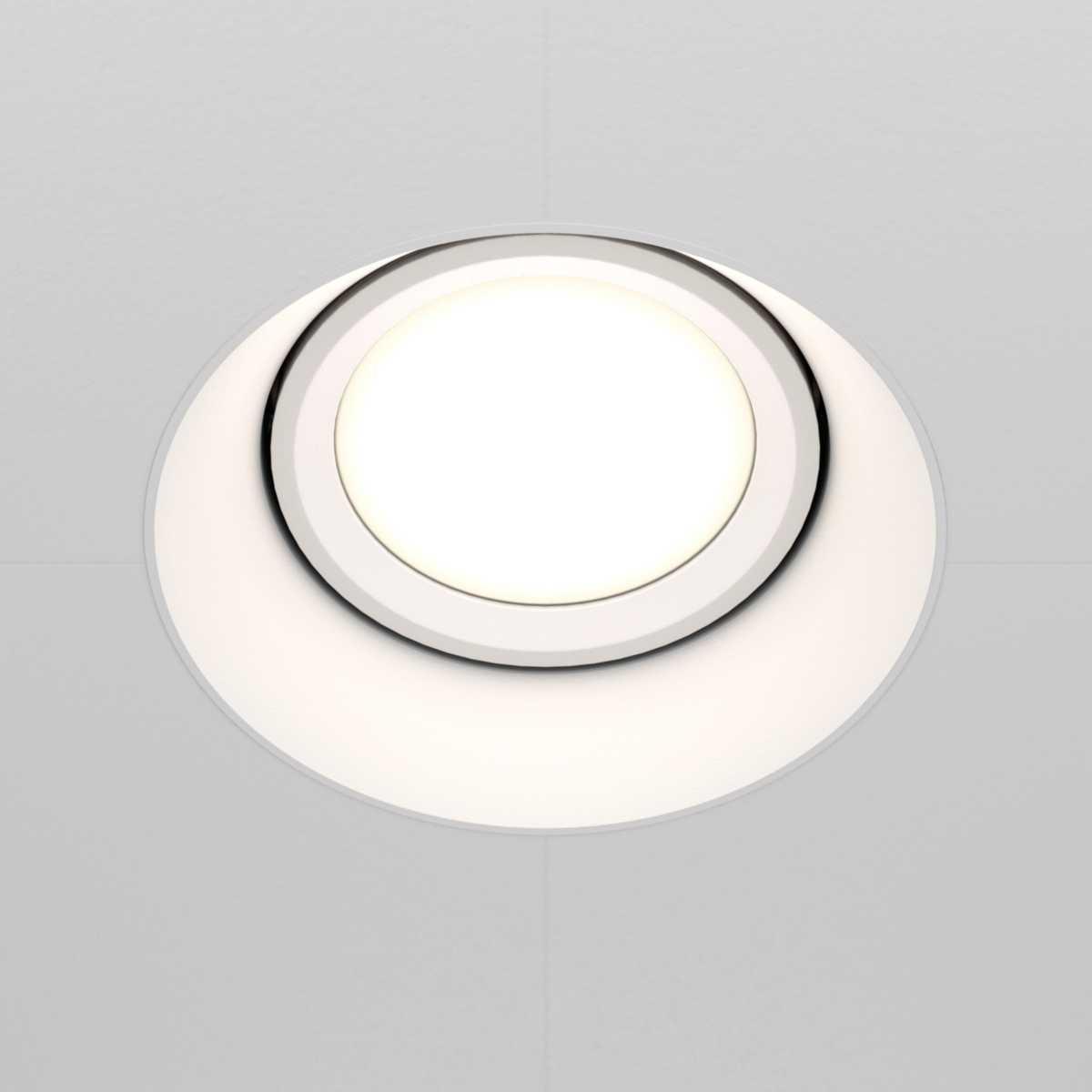 встраиваемый светильник maytoni technical dot dl042-01-rd-w