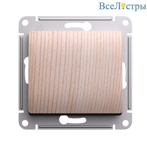 Выключатель 1-клавишный, сх.1, 10АХ, механизм Systeme Electric Glossa Сосна GSL001511
