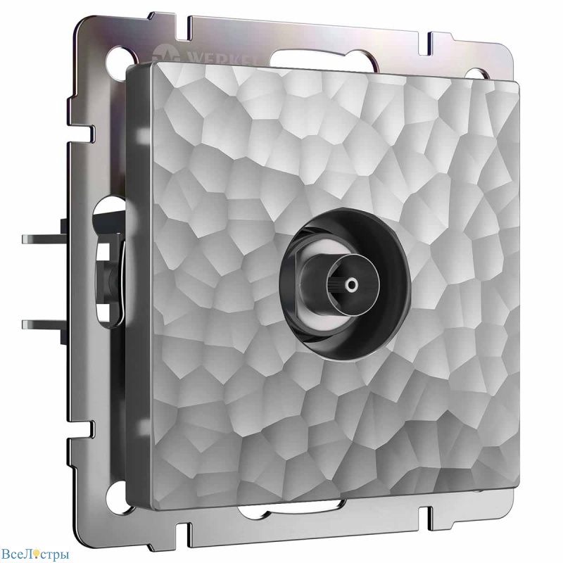 тв-розетка werkel hammer серебряный 4690389163074