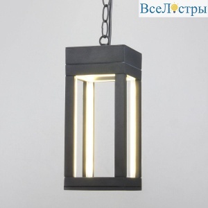 Уличный подвесной светодиодный светильник Elektrostandard Frame 1528 Techno Led серый 4690389172359