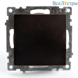 Переключатель одноклавишный Stekker Катрин черный GLS10-7105-05 39604