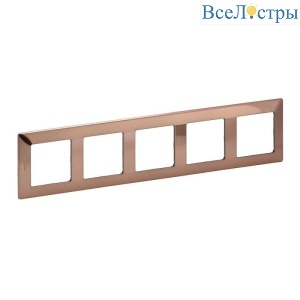 Рамка 5-постовая Legrand Valena Life Медь 754165