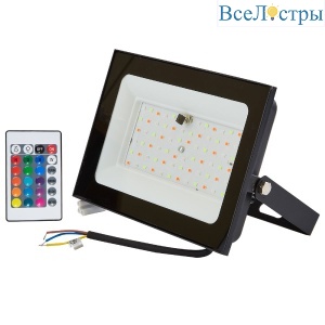 Прожектор Uniel ULF-F60-50W/RGB IP65 200-240В BLACK N1 UL-00011855