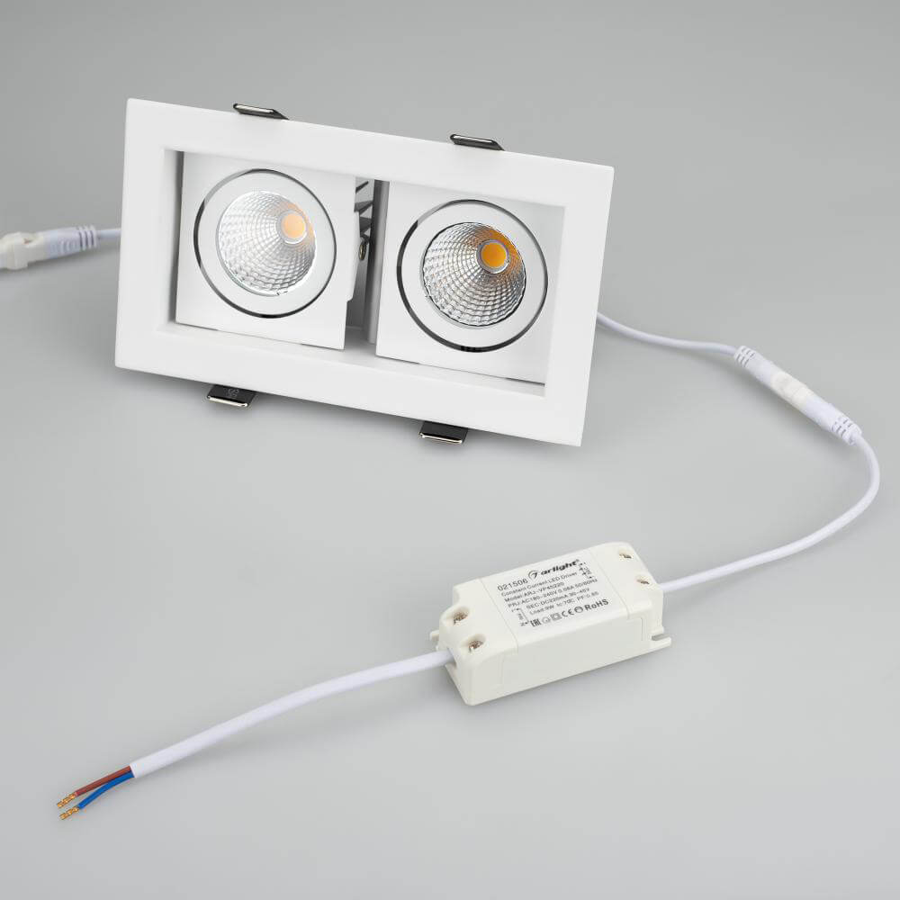 встраиваемый светильник arlight cl-kardan-s180x102-2x9w day 024138